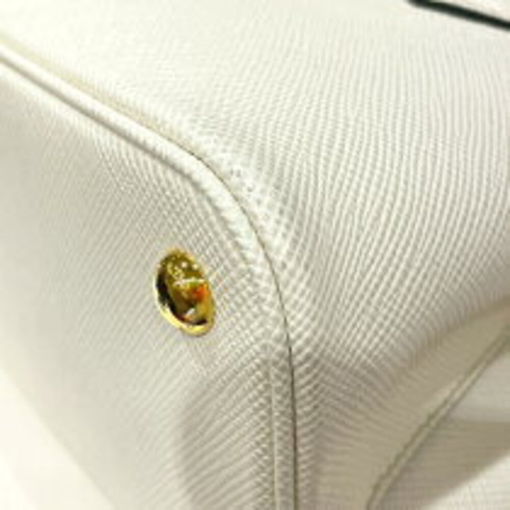 Prada Double Handbag White Saffiano Leather - Picture 6 of 11